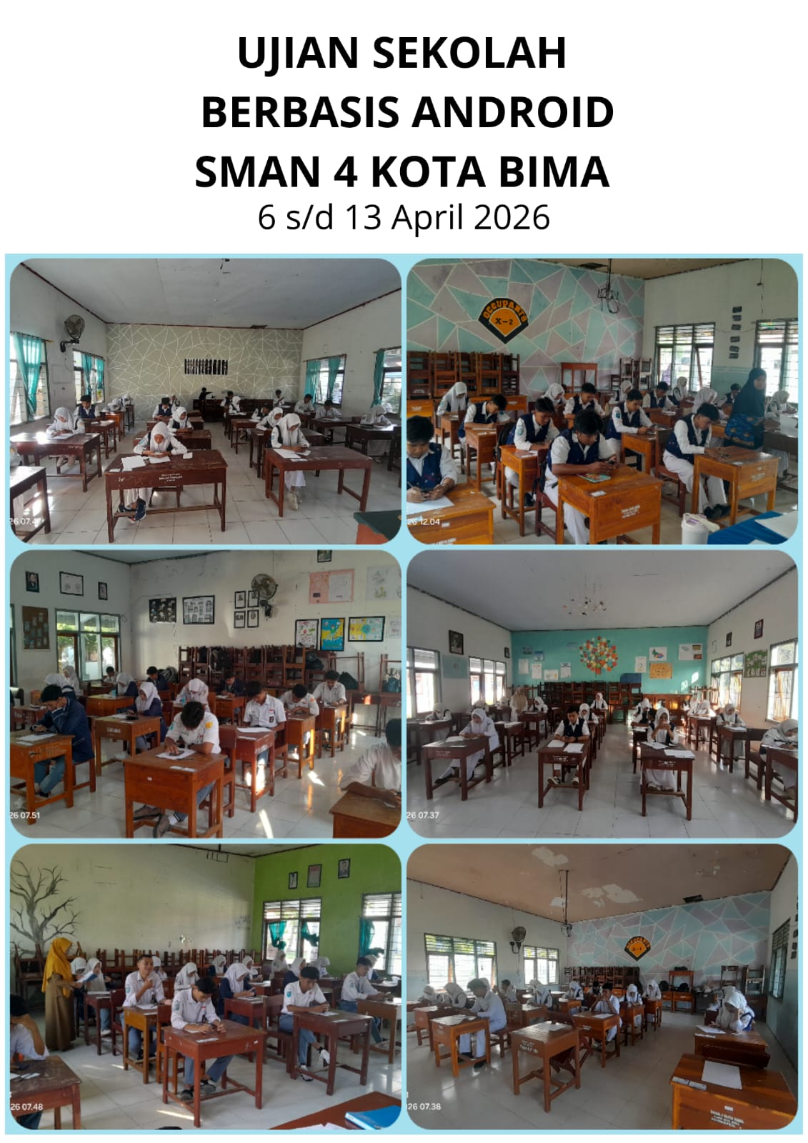 SMAN 4 Kota Bima Menggelar Ujian Sekolah Tahun Pelajaran 2025/2026 Berbasis Android