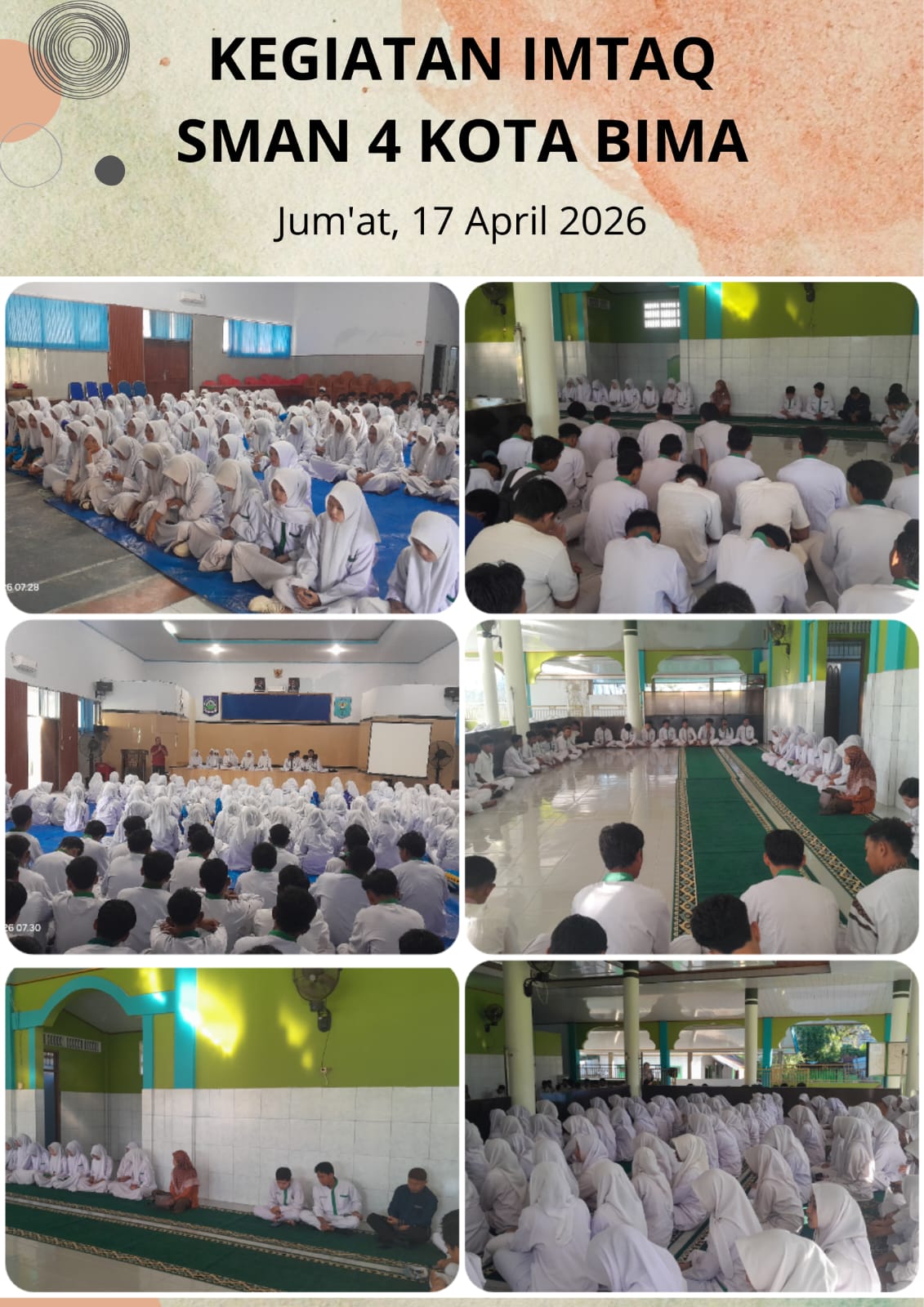 SMAN 4 KOTA BIMA Gelar Kegiatan Imtaq Hari Jumat, 17 April 2026